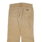 DICKIES Mens Jeans Beige Regular Straight Denim W34 L30 Workwear Utility
