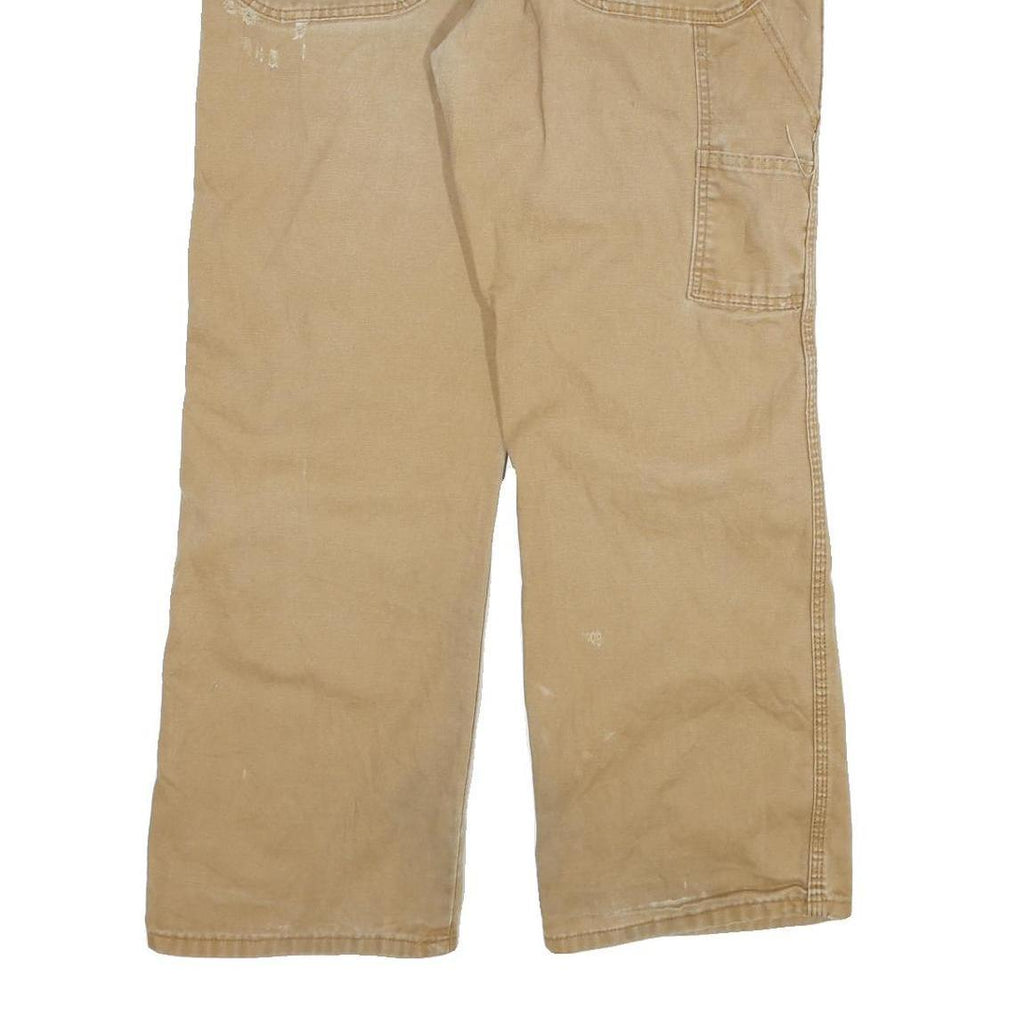 DICKIES Mens Jeans Beige Regular Straight Denim W34 L30 Workwear Utility