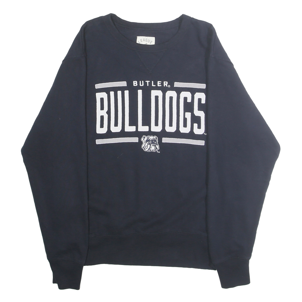 LEAGUE Mens Navy Blue Bulldogs Crew Neck M Cotton Blend Pullover Sweatshirt