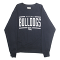 LEAGUE Mens Navy Blue Bulldogs Crew Neck M Cotton Blend Pullover Sweatshirt