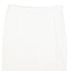 MAX MARA STUDIO Womens White Pencil Knee Length Cotton Blend Skirt UK 14 Elegant