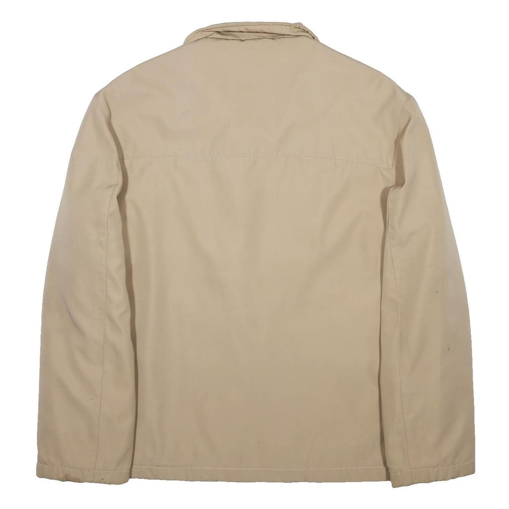 PAUL & SHARK Mens Beige Zip Jacket M Polyester Plain Casual Lightweight