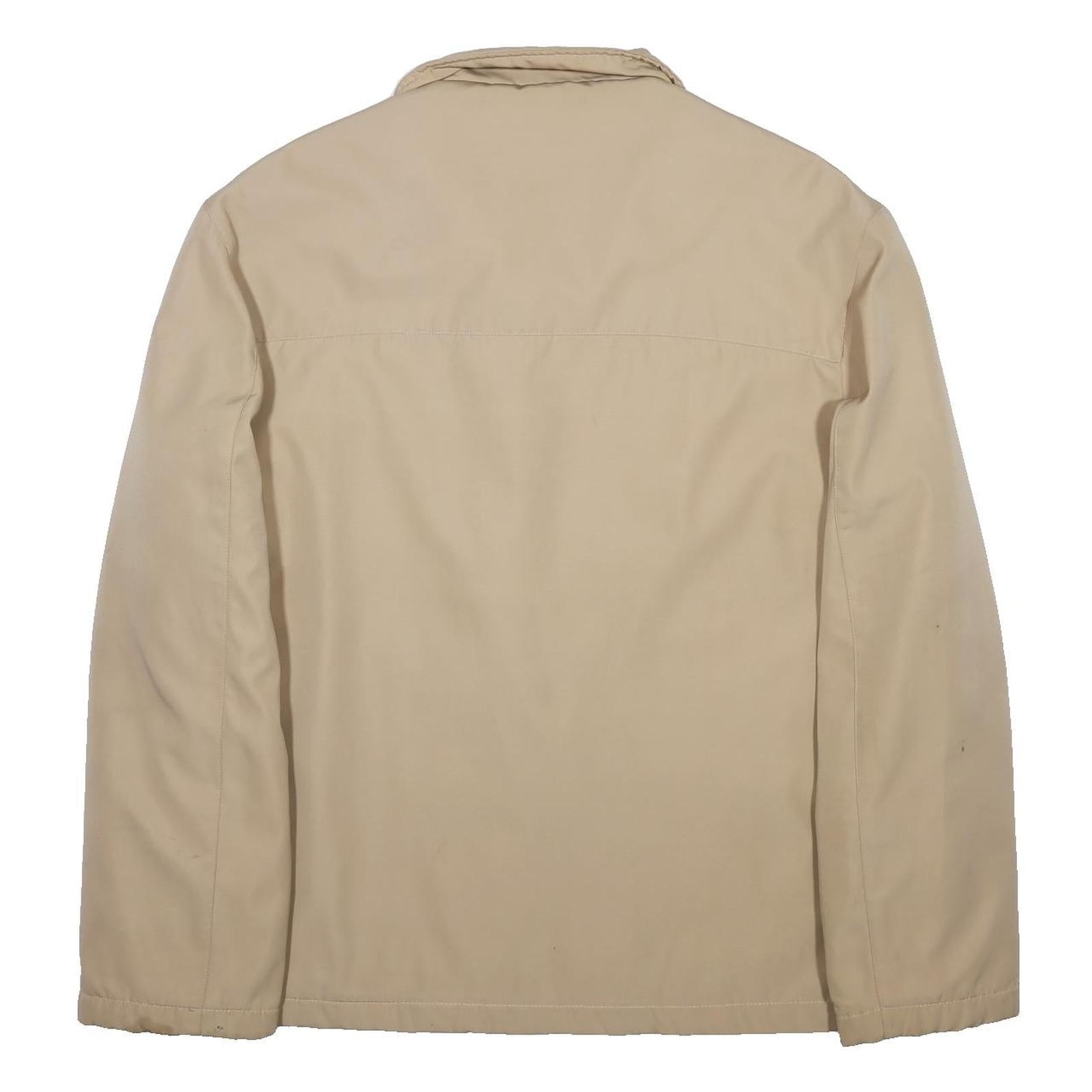 PAUL & SHARK Mens Beige Zip Jacket M Polyester Plain Casual Lightweight