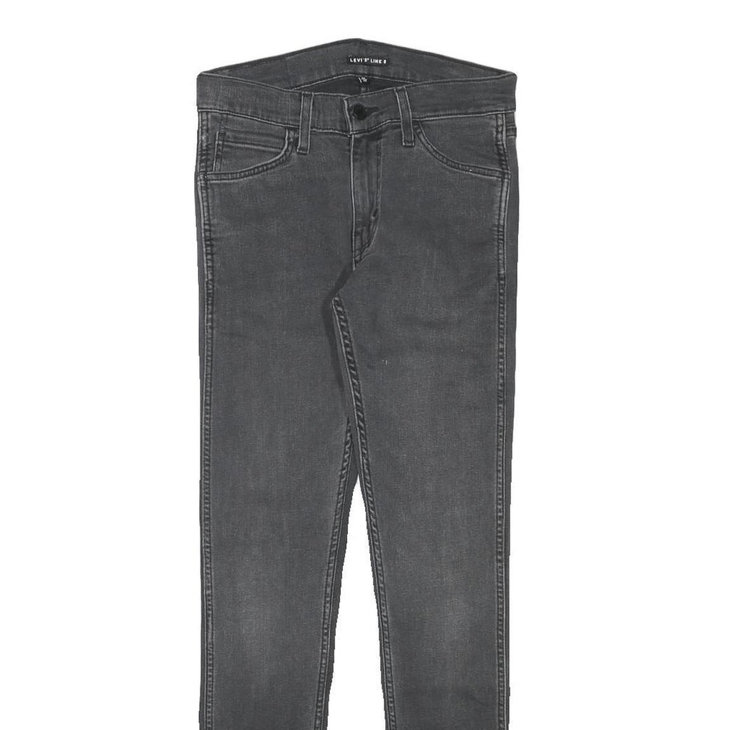 LEVI'S Mens Slim Grey Denim Jeans Cotton Blend Zip W27 L29 Stylish Comfortable