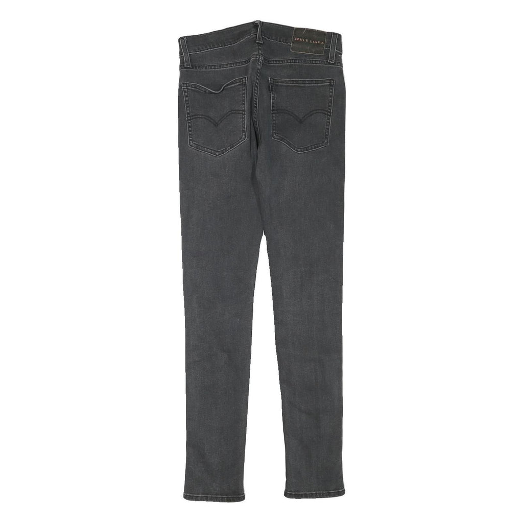 LEVI'S Mens Slim Grey Denim Jeans Cotton Blend Zip W27 L29 Stylish Comfortable