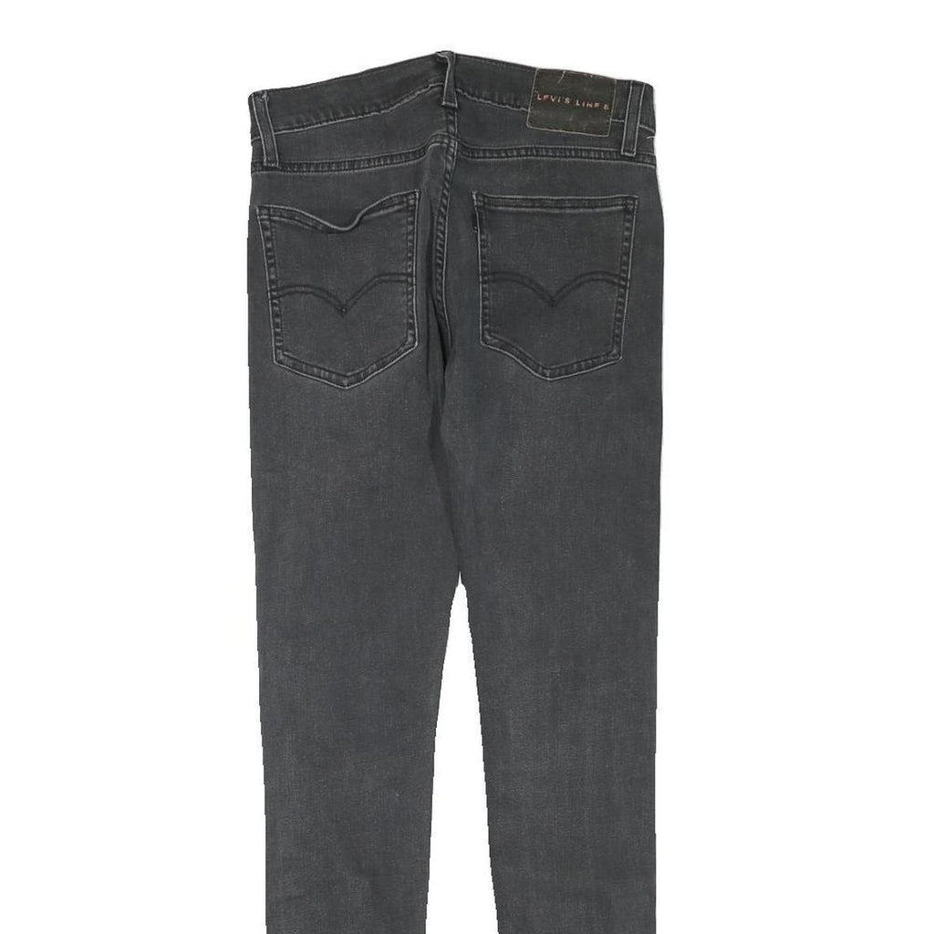 LEVI'S Mens Slim Grey Denim Jeans Cotton Blend Zip W27 L29 Stylish Comfortable