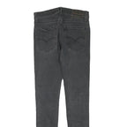 LEVI'S Mens Slim Grey Denim Jeans Cotton Blend Zip W27 L29 Stylish Comfortable