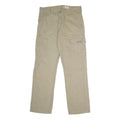 WRANGLER Mens Cotton Blend Beige Relaxed Straight Trousers W32 L32 Cargo Pockets