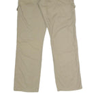 WRANGLER Mens Cotton Blend Beige Relaxed Straight Trousers W32 L32 Cargo Pockets