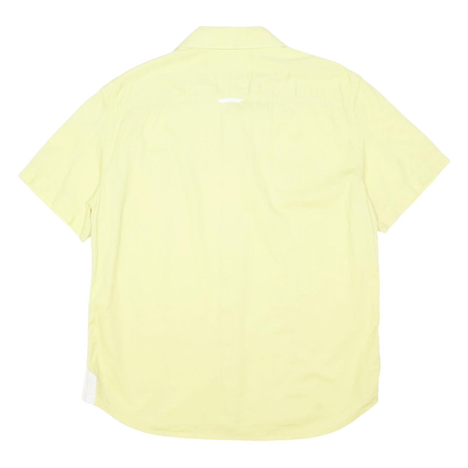 ARMANI EXCHANGE Mens Yellow Short Sleeve Cotton Blend Casual Shirt L