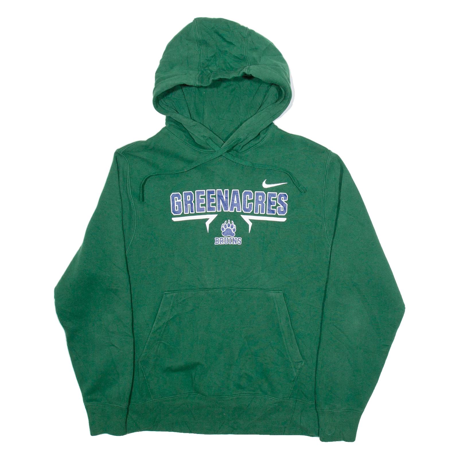 NIKE Greenacres Bruins Mens Green Hoodie USA S