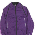 CRANE Womens Purple & Lilac Jacket M Polyester Striped Zip