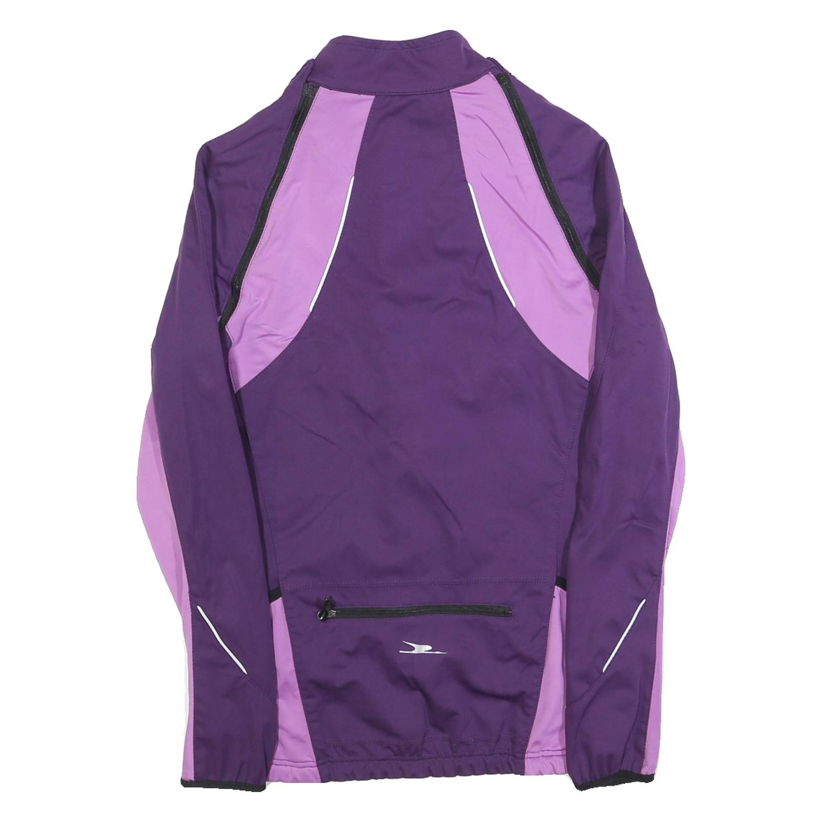 CRANE Womens Purple & Lilac Jacket M Polyester Striped Zip
