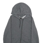 ADIDAS Womens Grey Hoodie S Zip Up Pink Logo Sleeve