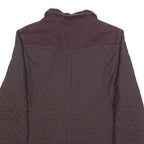 LACOSTE Womens Maroon Quilted Polyester Jacket S Zip Closure Stylish