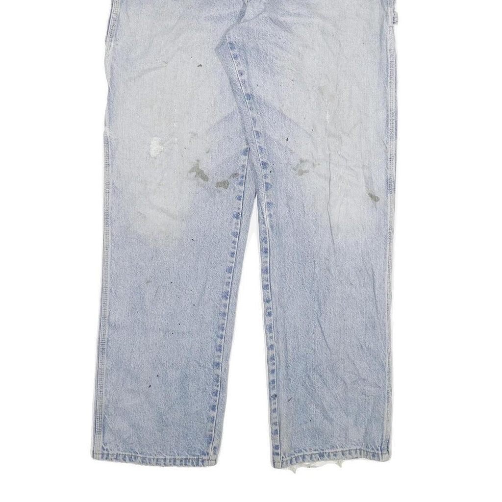 DICKIES Mens Regular Fit Light Blue Denim Jeans W36 L33 Workwear Cotton Blend