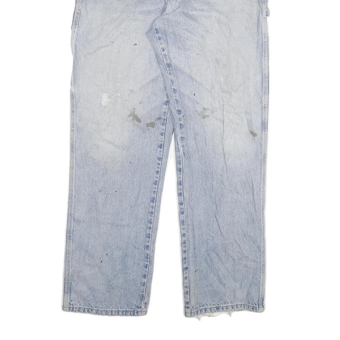 DICKIES Mens Regular Fit Light Blue Denim Jeans W36 L33 Workwear Cotton Blend