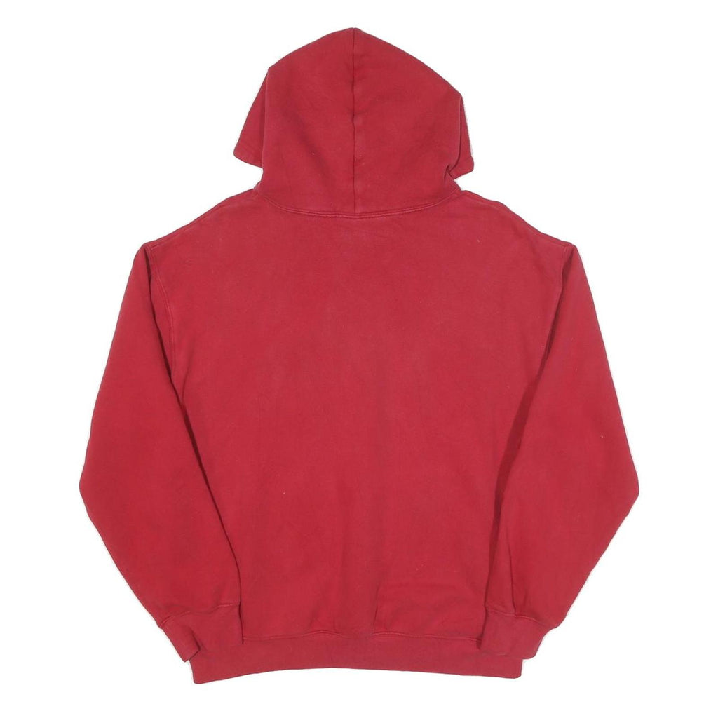 DISNEY Mens Red Disneyland Hoodie S Cotton Blend Pullover Casual