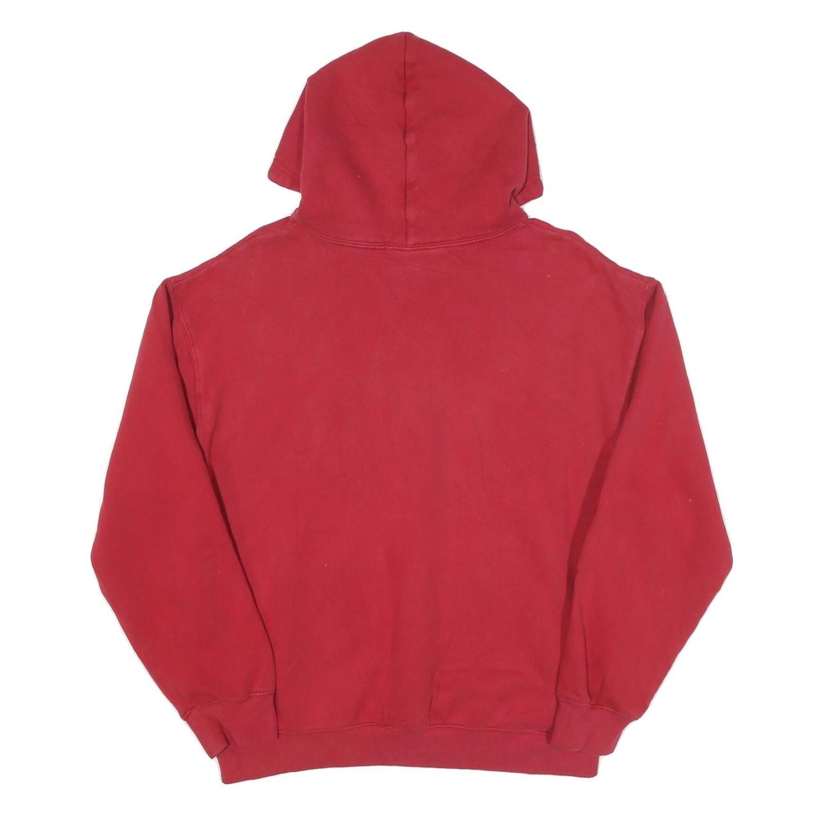 DISNEY Mens Red Disneyland Hoodie S Cotton Blend Pullover Casual