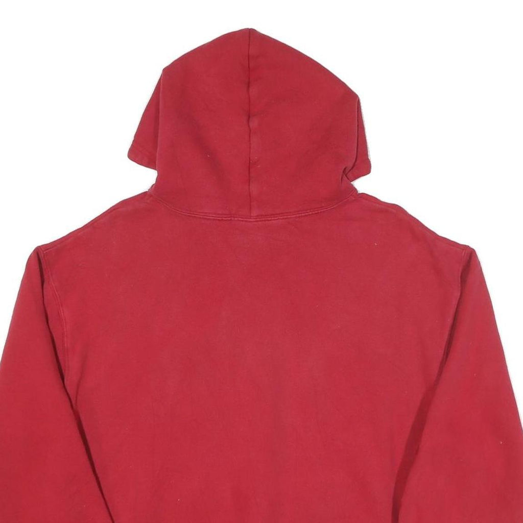 DISNEY Mens Red Disneyland Hoodie S Cotton Blend Pullover Casual