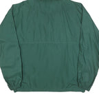 TURFER Mens Green Nylon Jacket S Lightweight Plain Hooded Zip Outdoor
