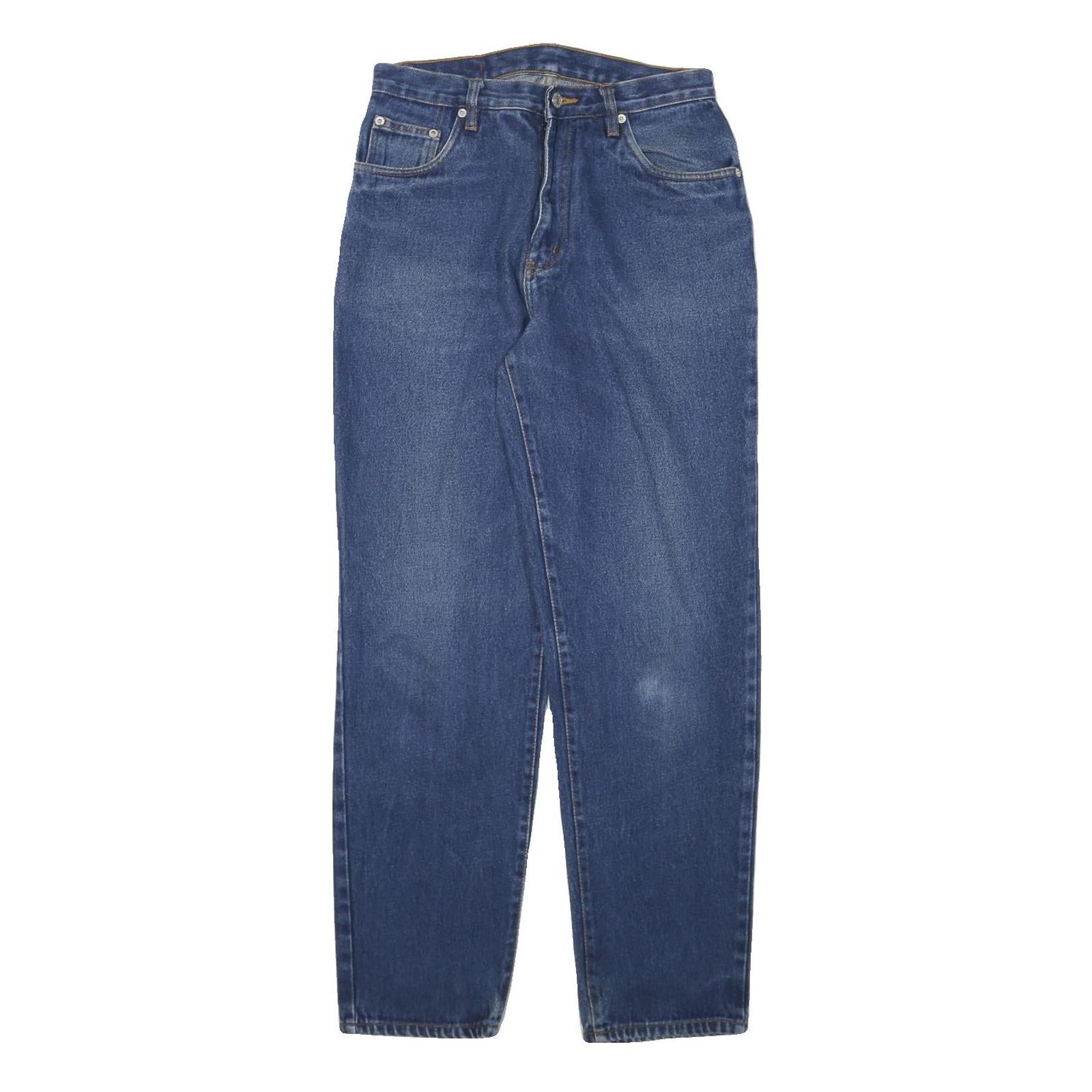 AMBIGU Womens Relaxed Blue Denim Jeans Cotton Blend Zip W28 L30 Classic Fit