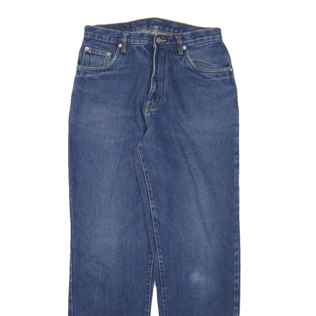 AMBIGU Womens Relaxed Blue Denim Jeans Cotton Blend Zip W28 L30 Classic Fit