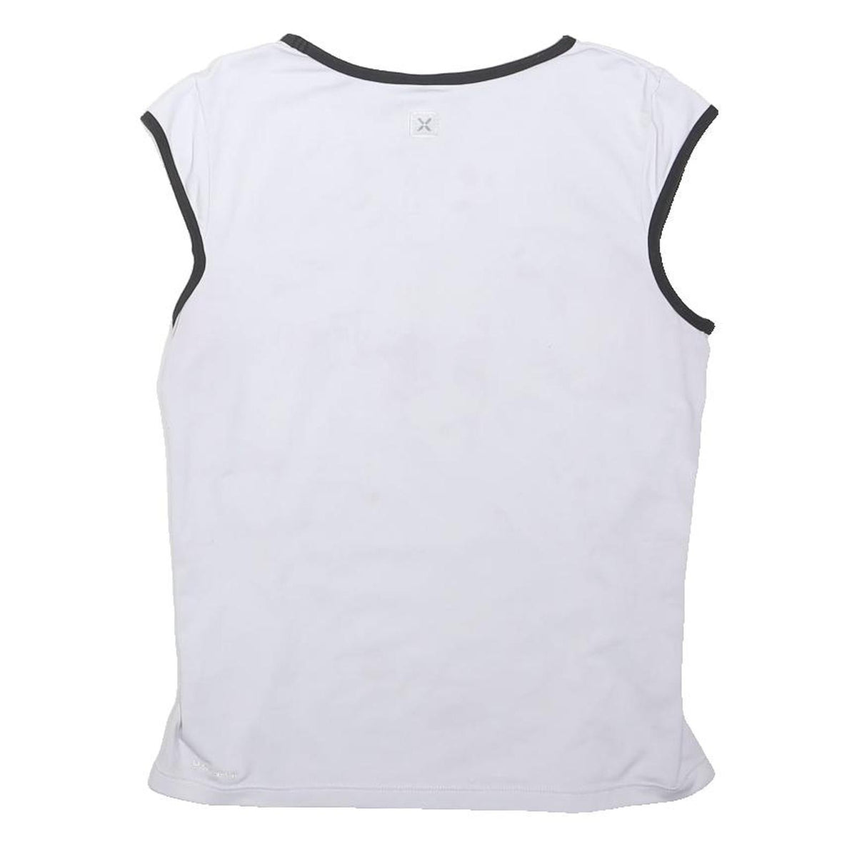 NIKE Girls White & Grey Sports Sleeveless V-Neck XL Performance Top