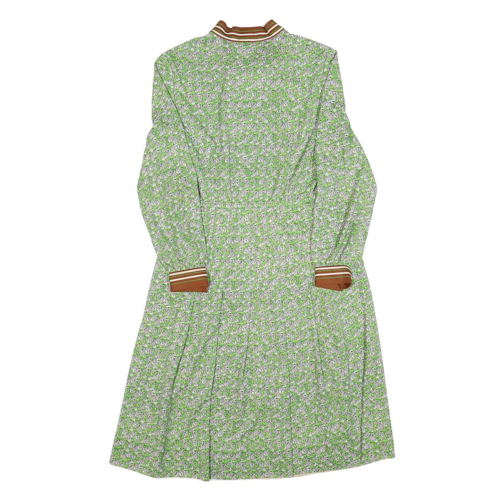 BUTTE KNT Womens Green & Brown Floral Shirt Dress Polyester Blend Long Sleeve XS