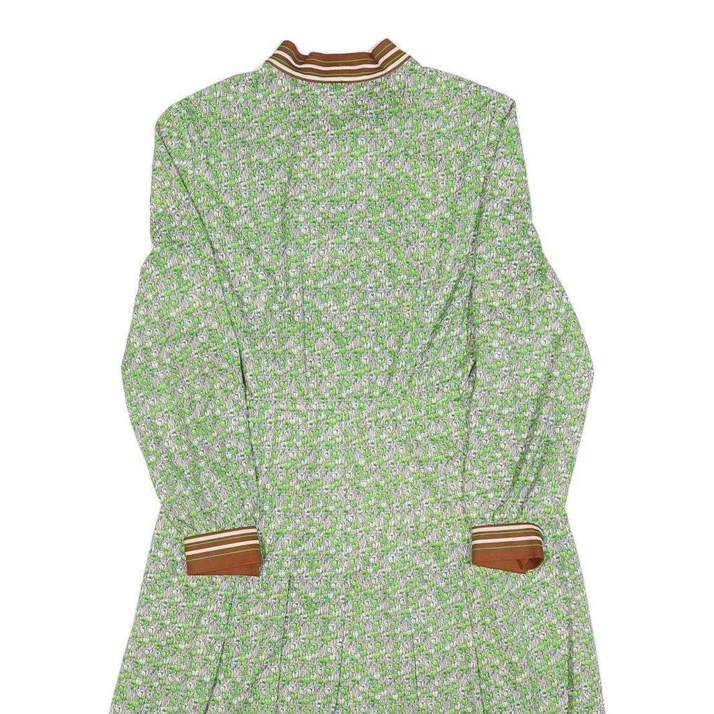 BUTTE KNT Womens Green & Brown Floral Shirt Dress Polyester Blend Long Sleeve XS