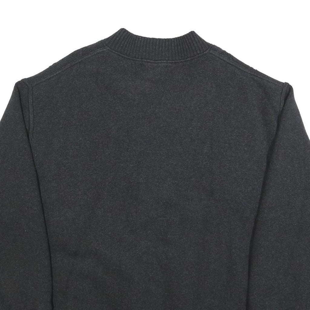 WALBUSCH Mens Black Cotton Blend Zip-Up Regular Fit Casual Jacket L Knit Pattern