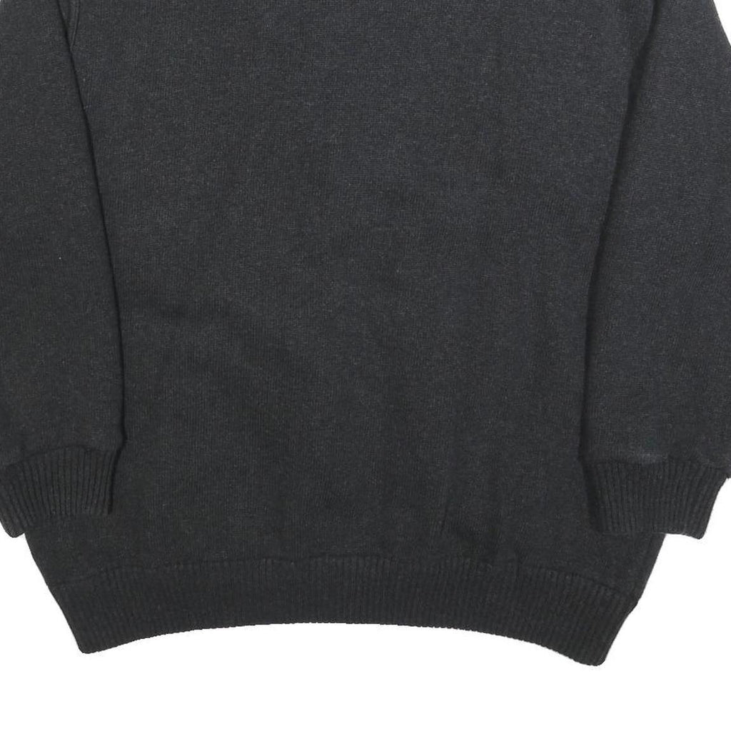 WALBUSCH Mens Black Cotton Blend Zip-Up Regular Fit Casual Jacket L Knit Pattern