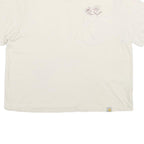 CARHARTT Womens Cream Floral Pocket T-Shirt L Short Sleeve Crew Neck Cotton