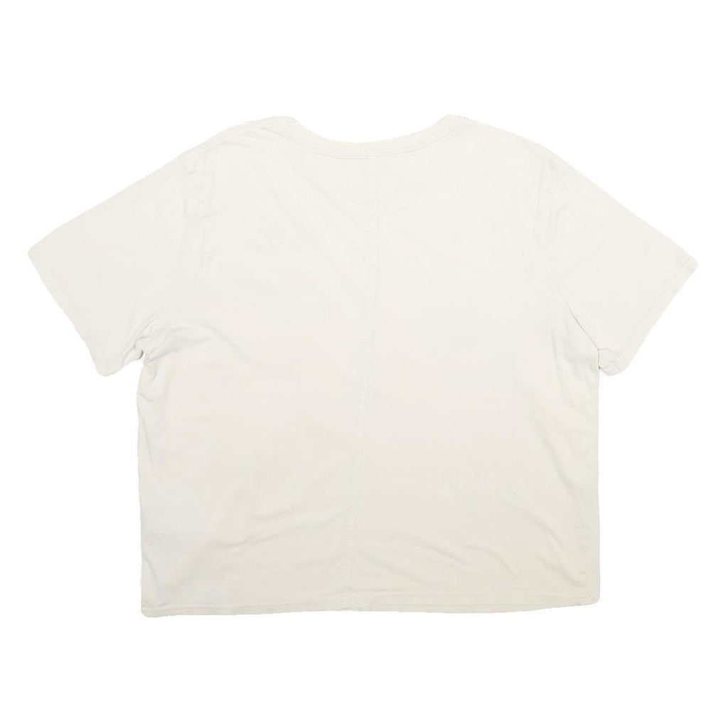 CARHARTT Womens Cream Floral Pocket T-Shirt L Short Sleeve Crew Neck Cotton