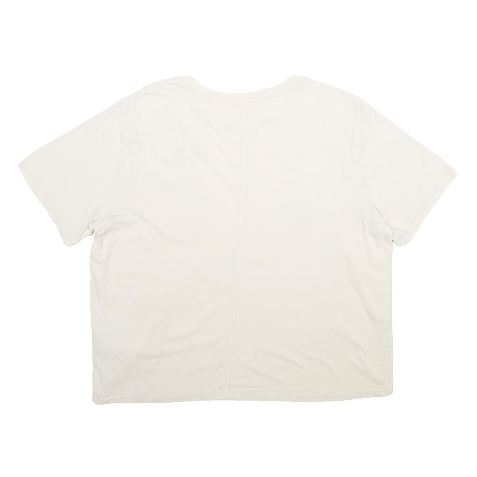 CARHARTT Womens Cream Floral Pocket T-Shirt L Short Sleeve Crew Neck Cotton