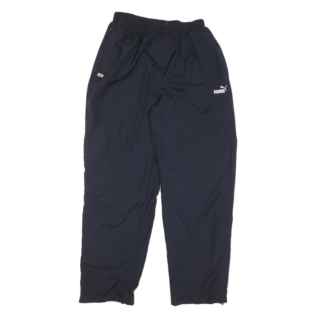 PUMA Mens Joggers Blue L W28 L30 Regular Tapered Fit Polyester Sportswear