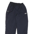 PUMA Mens Joggers Blue L W28 L30 Regular Tapered Fit Polyester Sportswear