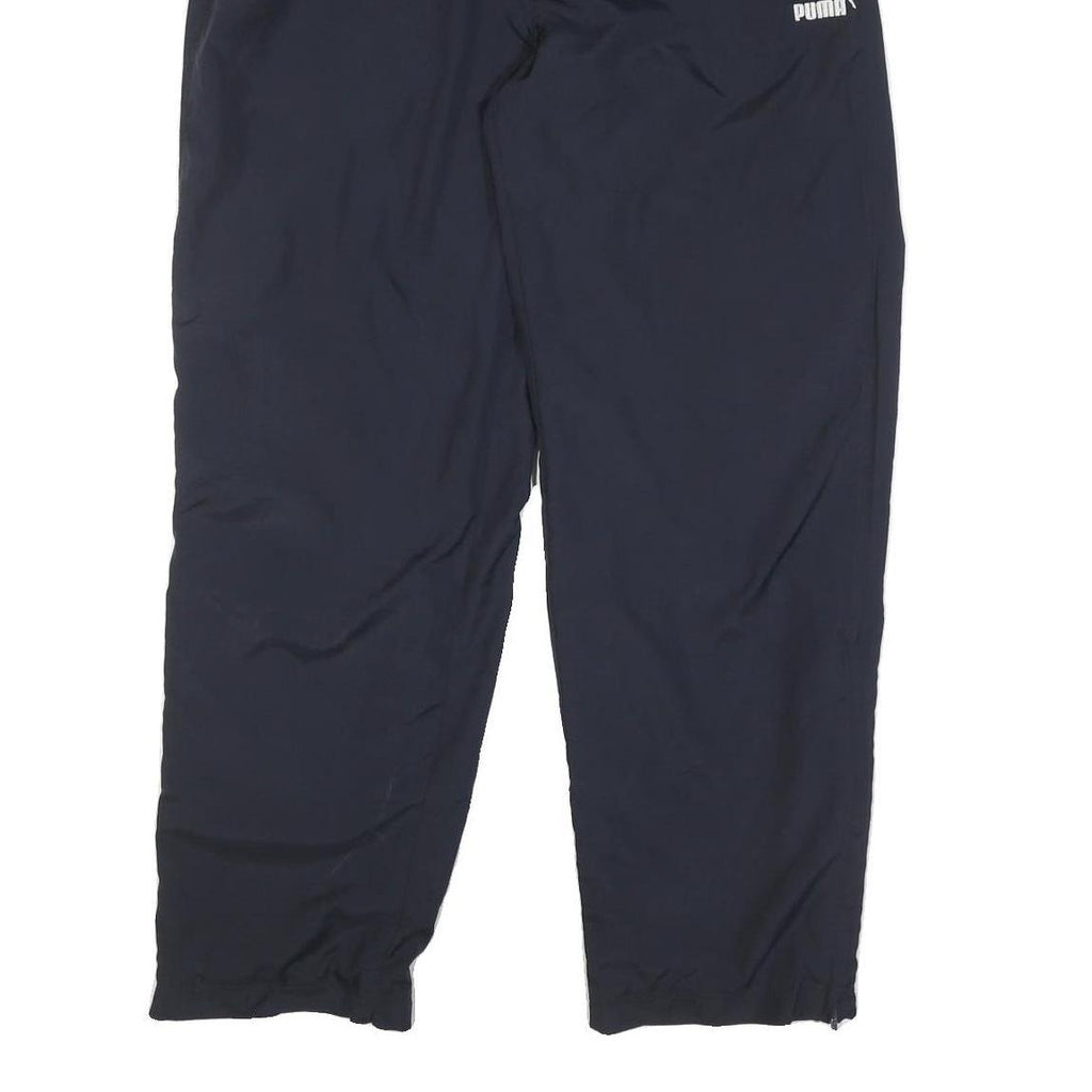 PUMA Mens Joggers Blue L W28 L30 Regular Tapered Fit Polyester Sportswear