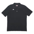 KAPPA Mens Black Short Sleeve Logo Polo Shirt L Cotton Casual Sportswear