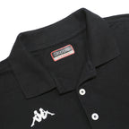 KAPPA Mens Black Short Sleeve Logo Polo Shirt L Cotton Casual Sportswear