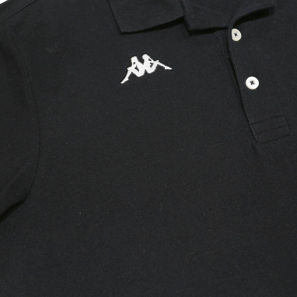 KAPPA Mens Black Short Sleeve Logo Polo Shirt L Cotton Casual Sportswear