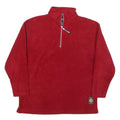 PZNE Mens Red Plain Pullover Jumper Crew Neck Polyester Blend Size M Casual Warm