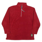 PZNE Mens Red Plain Pullover Jumper Crew Neck Polyester Blend Size M Casual Warm