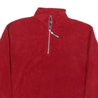 PZNE Mens Red Plain Pullover Jumper Crew Neck Polyester Blend Size M Casual Warm