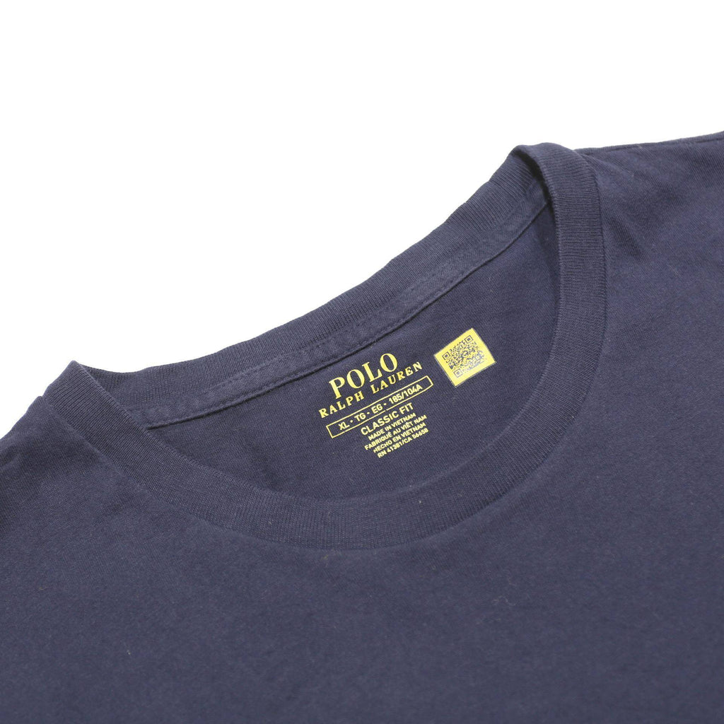 POLO RALPH LAUREN Mens Navy Blue Cotton Classic Fit XL Short Sleeve Crew Neck