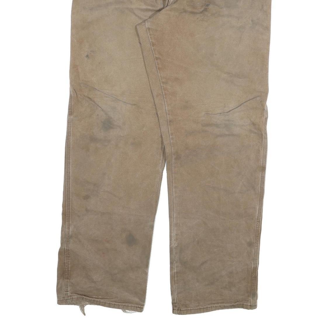 DICKIES Mens Regular Fit Straight Beige Denim Jeans W40 L34 Workwear Zip Closure