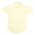 ARROW Mens Yellow Cotton Blend Shirt S Short Sleeve Button Casual Plain