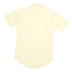 ARROW Mens Yellow Cotton Blend Shirt S Short Sleeve Button Casual Plain
