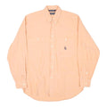 NAUTICA Mens Peach Button-Down Shirt S Cotton Blend Classic Fit Casual