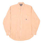 NAUTICA Mens Peach Button-Down Shirt S Cotton Blend Classic Fit Casual